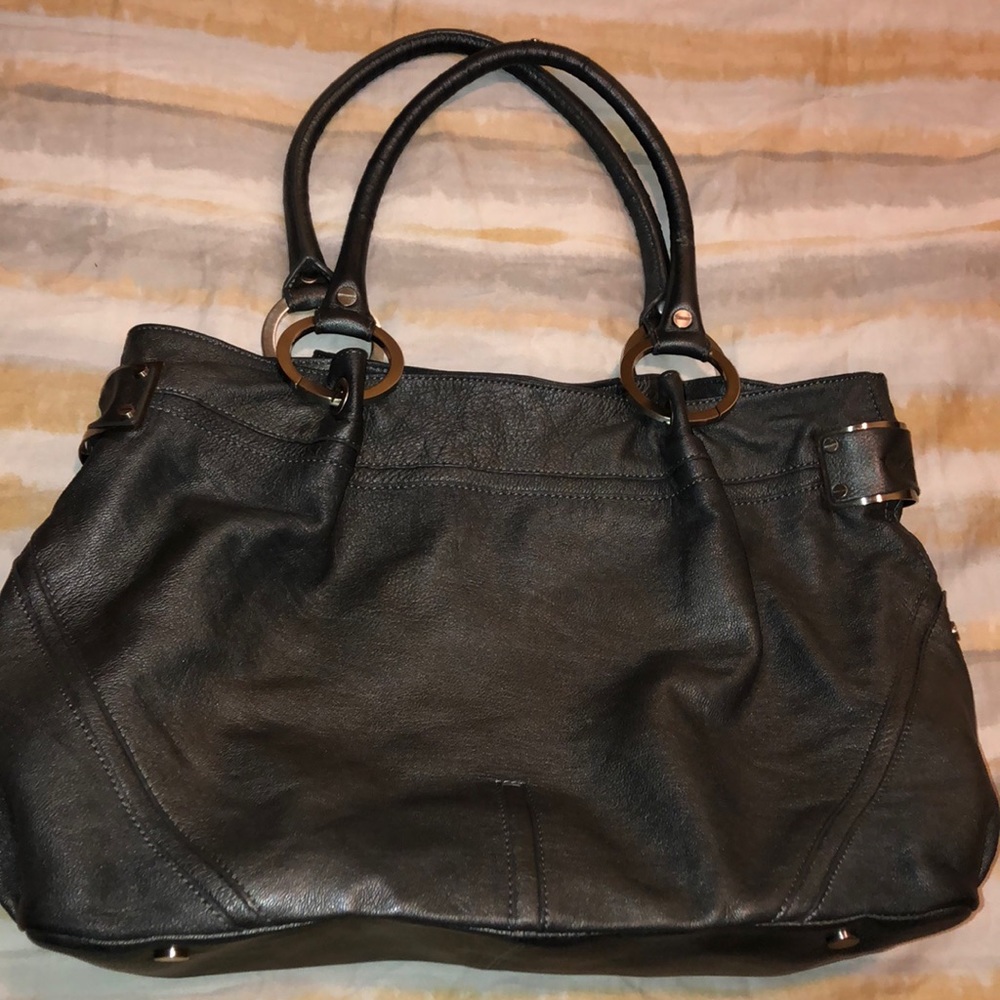 Kenneth Cole gray leather purse